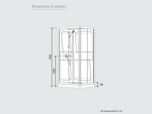 Kinedo KinePrime Contract Measurements Img01