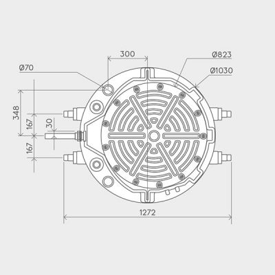 Sanifos 500 Three Phase Pumping Station Dimensions Img02